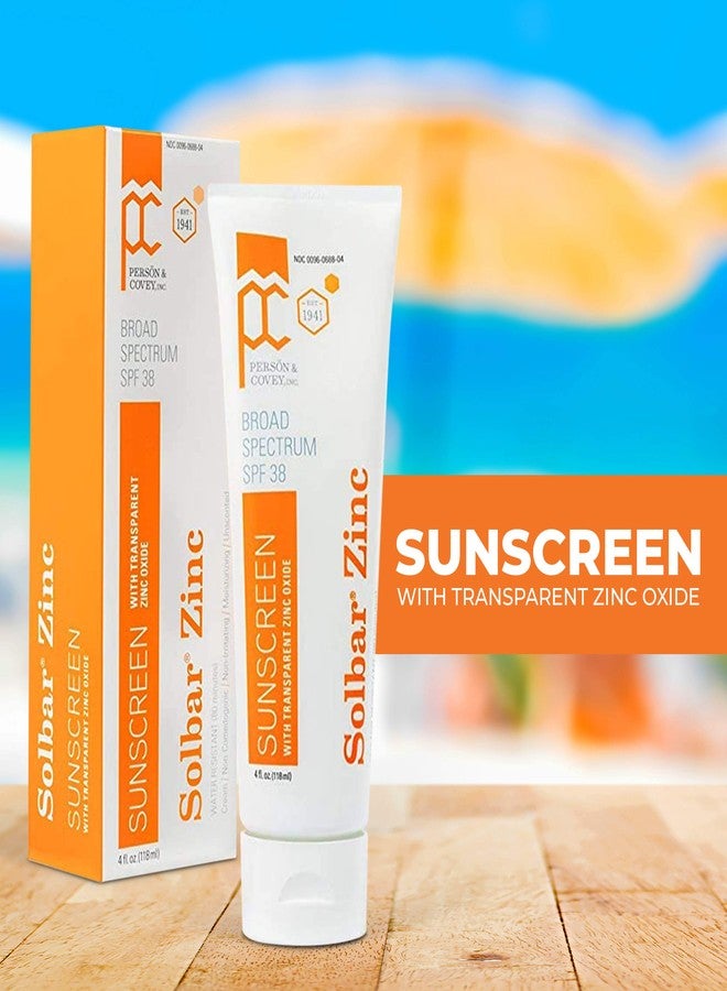 SOLBAR Sunscreen Zinc Unscented Transparent Cream SPF 38, 4 oz - Image 2