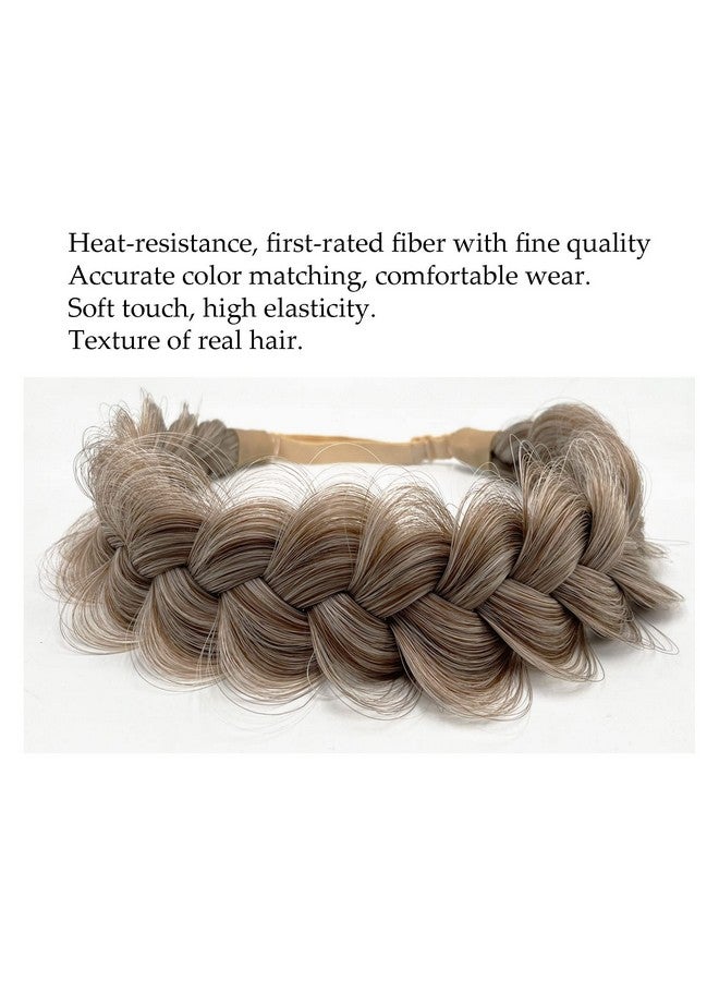 TOECWEGR Oecwegr Synthetic Hair Braided Headband Classic Wide Strands Wedding Disorderly Fluffy Braids Wig Band Women Beauty Accessory - Image 3