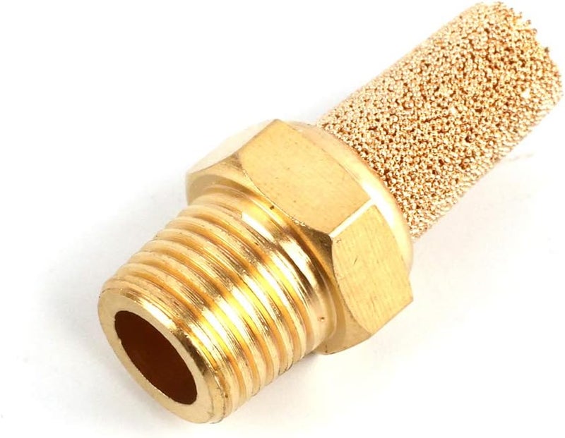 Sns PST-N01 Male Thread 1/8 NPT Brass Pneumatic Exhaust Muffler Silencer 10 PCS Per Pack - Image 5