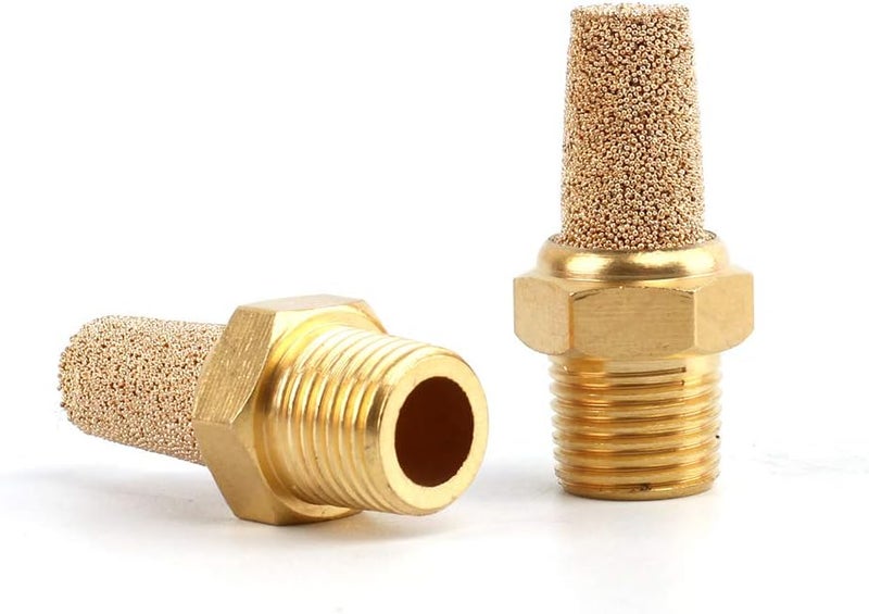 Sns PST-N01 Male Thread 1/8 NPT Brass Pneumatic Exhaust Muffler Silencer 10 PCS Per Pack - Image 4