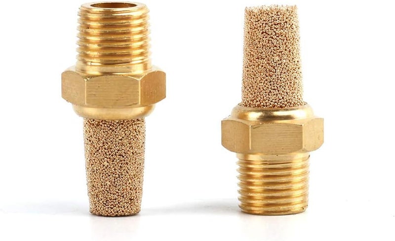 Sns PST-N01 Male Thread 1/8 NPT Brass Pneumatic Exhaust Muffler Silencer 10 PCS Per Pack - Image 3