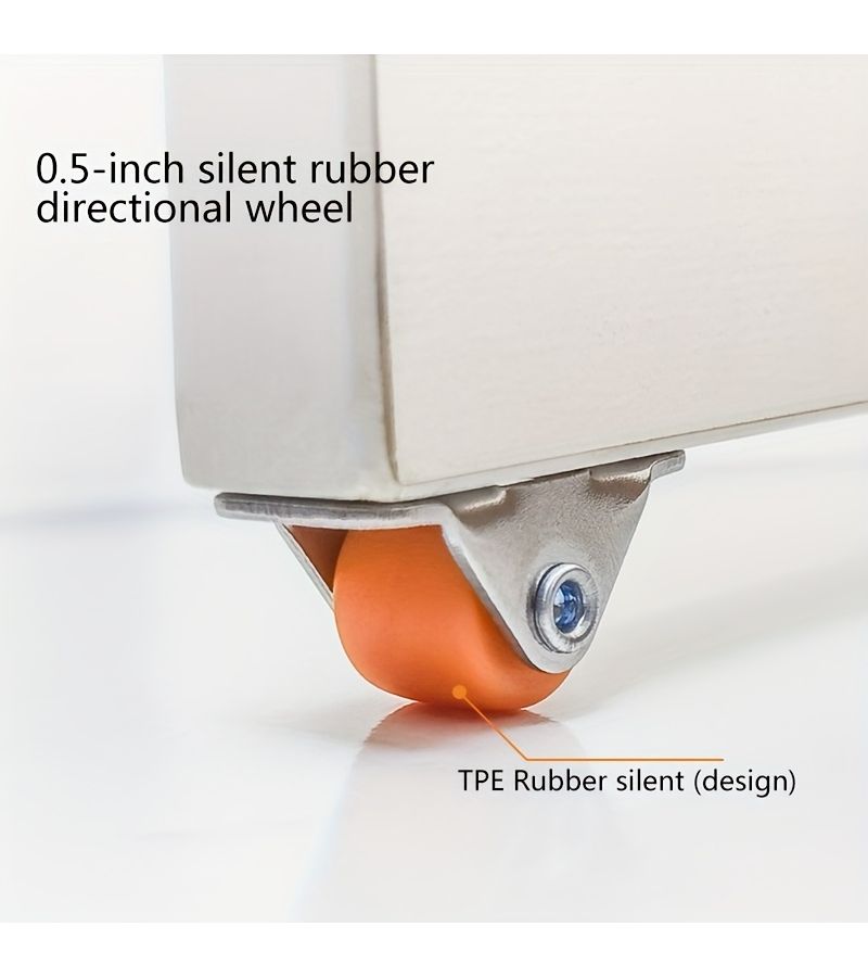 12pcs Set Heavy Duty Silent Caster Wheels 0.5 Inch Quiet Rollers for Furniture Cabinets - Image 3