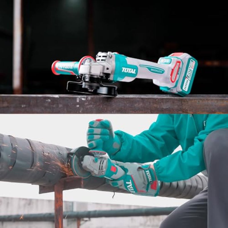 20V Brushless Cordless Angle Grinder 900W Power - 115mm (4.5") Power Cutter with 3-Speed Control (9000RPM), 4.0Ah High-Capacity Battery, Charger and 5 Metal Discs - TAGLI261521 - Image 4