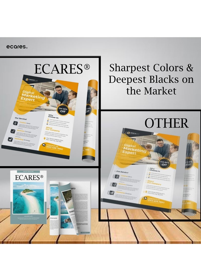 ECARES® 125A Toner Cartridge CB542A Compatible for HP Color Laserjet CM1312 MFP CM1312nfi CP1215 CP1515n CP1518ni (Yellow) - Image 2