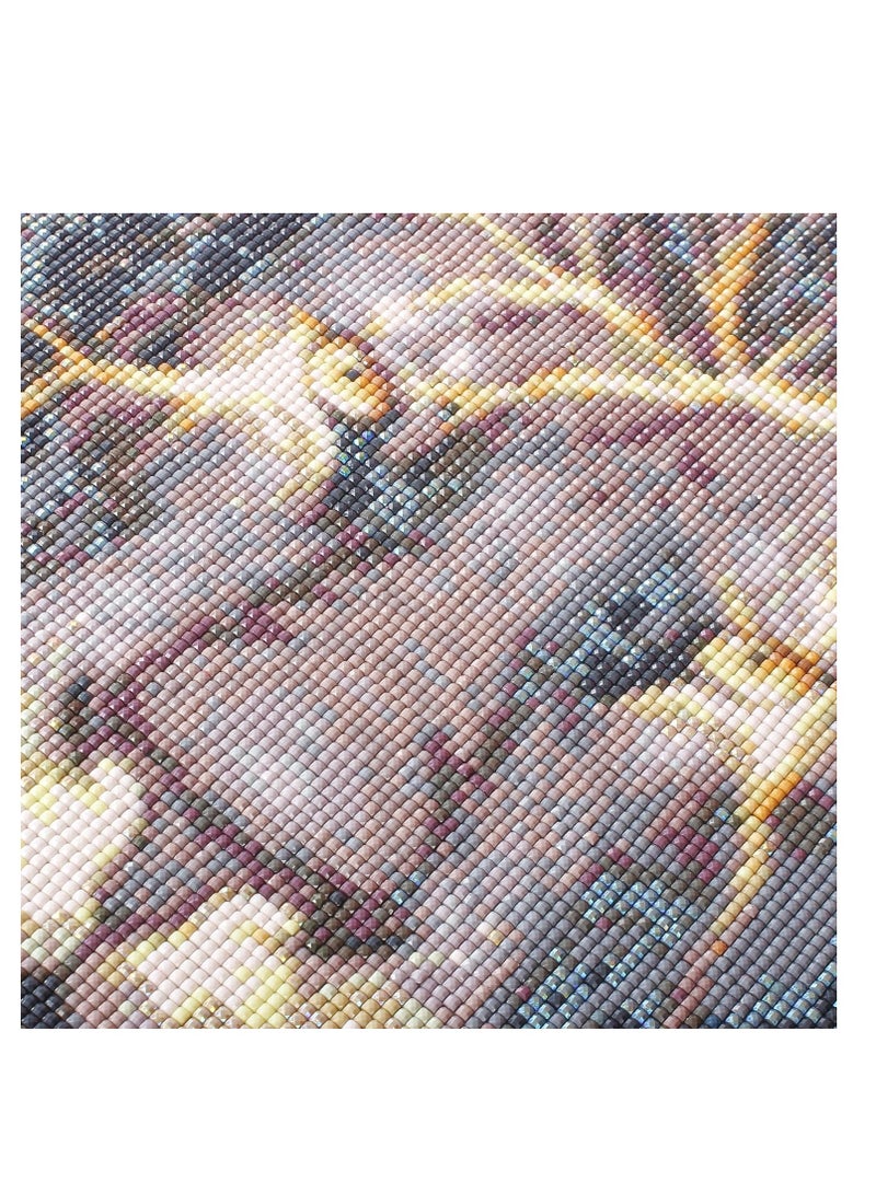 Diamond Painting Kits Blue Lion 5D Diamond Art Kit Full Square Drill Diamond Painting Kit for Adults Beginner Painting with Diamonds Animal For Adults Home Wall Decor 30x40cm/11.8x15.7inch - Image 2