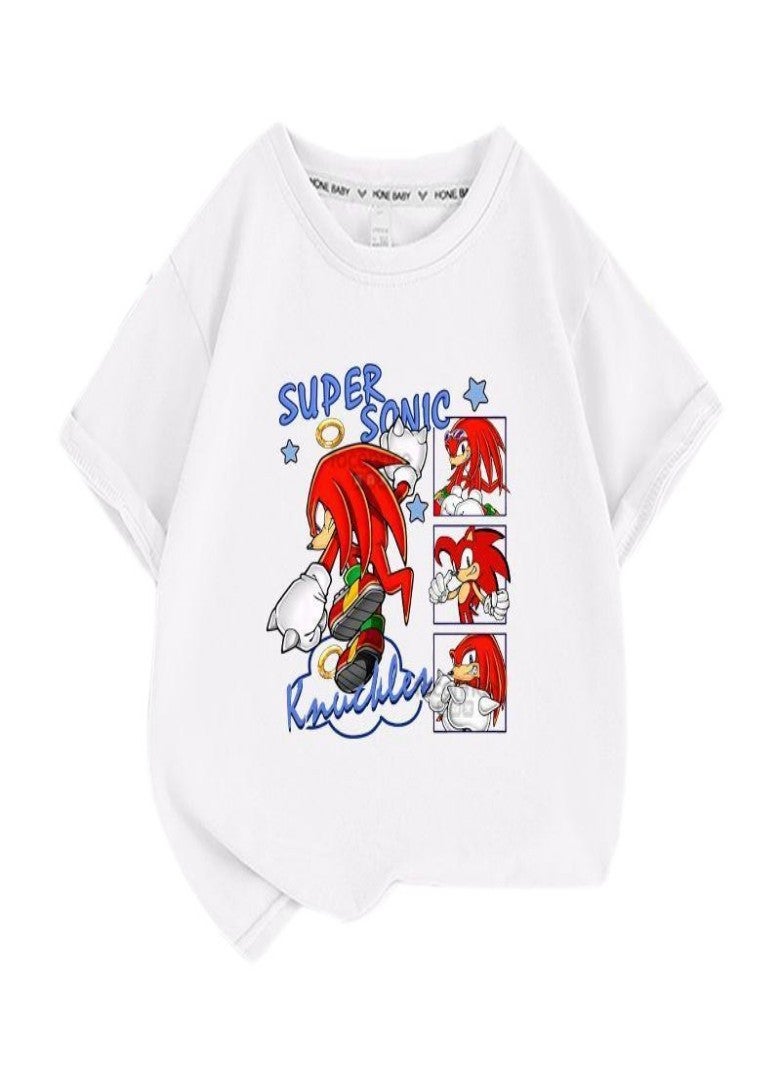 Sonic Unisex Short Sleeve Stylish Top TShirt cotton Tee for Boys Girls Kid Children - Image 1