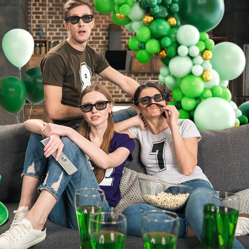 Haolongfa Green Balloon Arch Garland Kit, 131PCS Shades of Green and Metallic Gold Balloons in Different Sizes for Christmas, Baby Shower, Birthday, Dinosaur Jungle Safari Party Decorations - Image 5