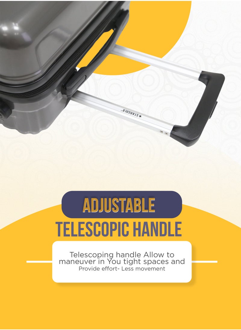 Stargold ABS+PC Spinner  Wheels Trolley Luggage Number Lock Smart Carry On Suitcase 20 Inches  - Image 2