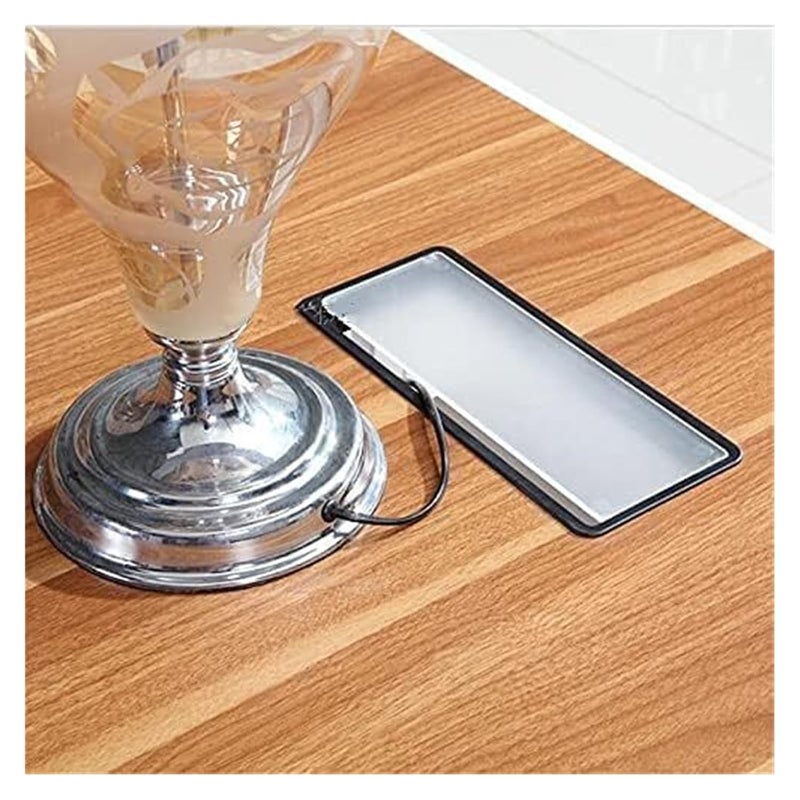 ثقب كابل مكتب فضي 158x78 مم غطاء فتحة الأسلاك منظم مخرج طاولة الكمبيوتر - Image 4