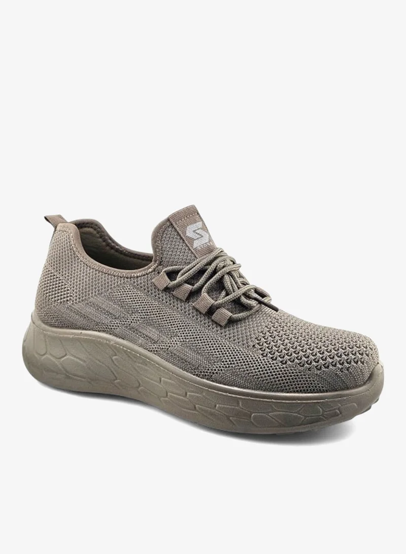 Stone Lightweight Knitted Sneakers