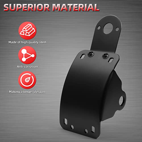 Amazicha Side Mount License Plate Bracket Curved 3/4 Inch Axle Hole Compatible for Harley Touring Sporster Bobber Choppers - Image 4