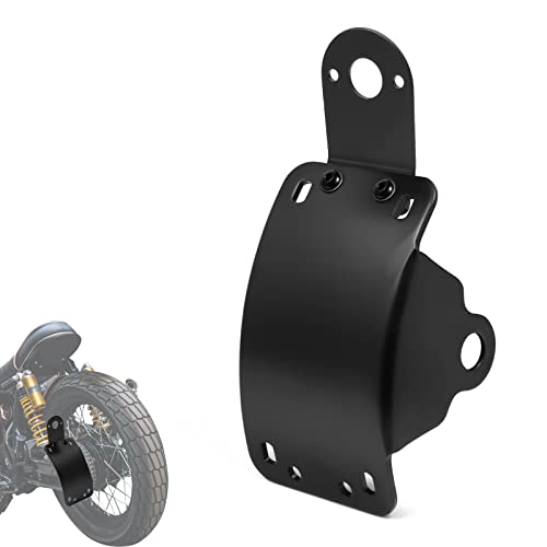 Amazicha Side Mount License Plate Bracket Curved 3/4 Inch Axle Hole Compatible for Harley Touring Sporster Bobber Choppers - Image 1