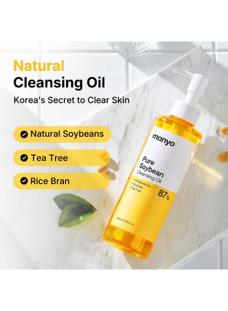 MA:NYO Pure Soybean Cleansing Oil 200ml – 87% Natural Oils Deep Pore Cleanser with Soybean & Tea Tree - Image 3
