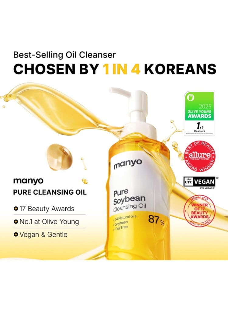 MA:NYO Pure Soybean Cleansing Oil 200ml – 87% Natural Oils Deep Pore Cleanser with Soybean & Tea Tree - Image 2