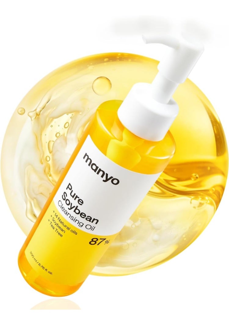 MA:NYO Pure Soybean Cleansing Oil 200ml – 87% Natural Oils Deep Pore Cleanser with Soybean & Tea Tree - Image 1