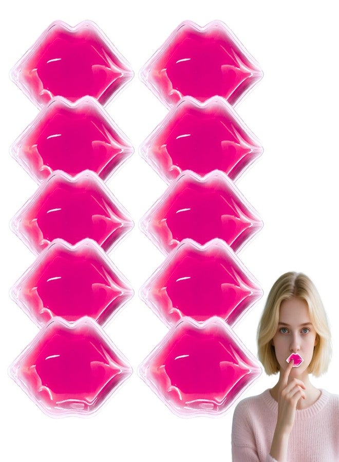 coldchill Lip Ice Pack for Injuries, Mini Small Gel Ice Pack, Hot and Cold Compress, Reduce Pain and Swelling, Dark Circles Fade, Eye Relax, Anti-Aging Lip Care Pad Gift for Girl Woman (Purple，10PCS) - Image 1