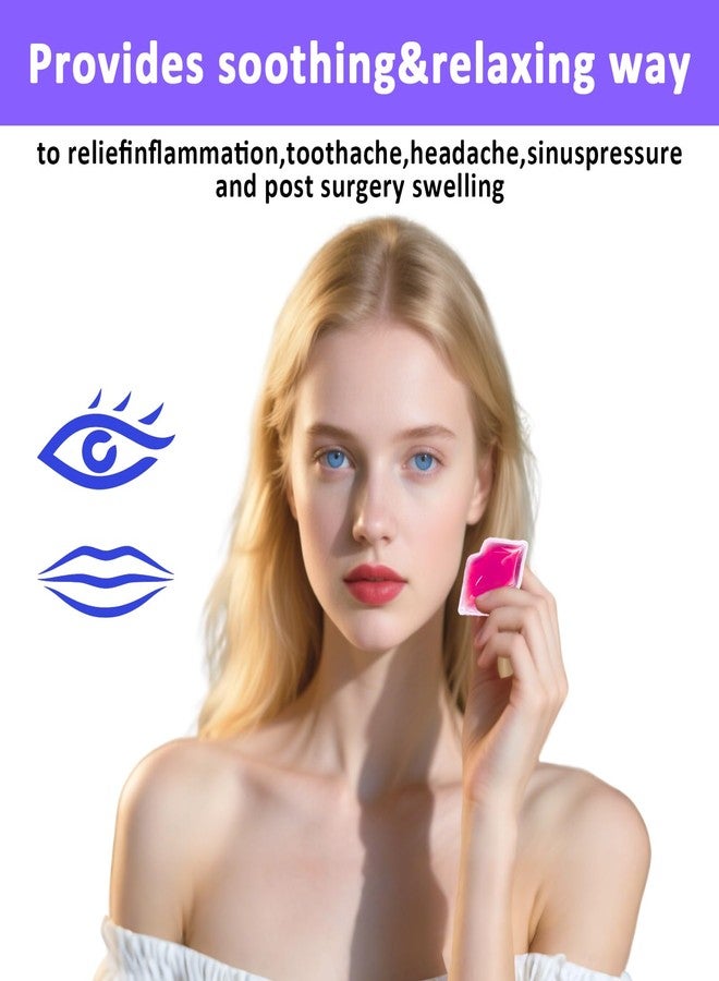 coldchill Lip Ice Pack for Injuries, Mini Small Gel Ice Pack, Hot and Cold Compress, Reduce Pain and Swelling, Dark Circles Fade, Eye Relax, Anti-Aging Lip Care Pad Gift for Girl Woman (Purple，10PCS) - Image 4