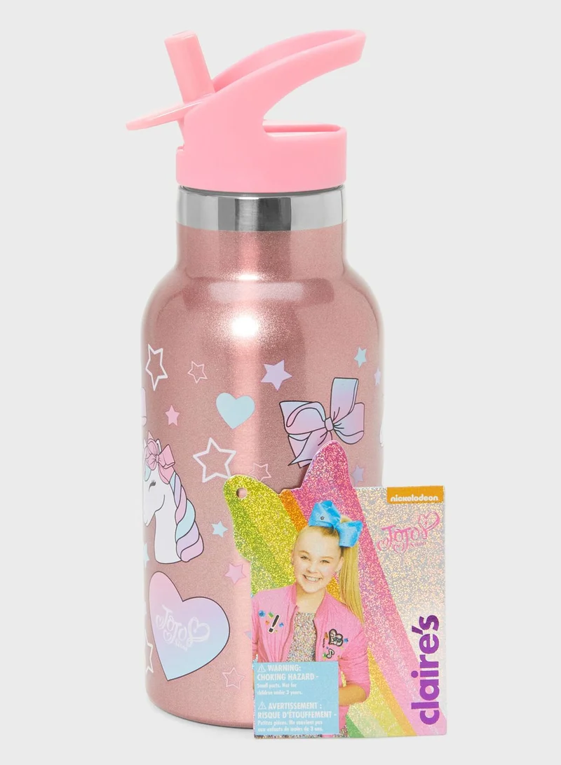 Claires Pink Jojo Siwa Water Bottle