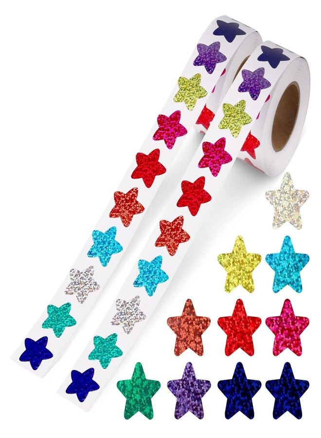 ملصقات تحفيزية من تيكالوبير، 1000 قطعة، ملصقات نجوم لامعة من تيكالوبير، ملصقات مكافآت ذاتية اللصق، مناسبة للمدارس والفصول الدراسية، لوازم المعلمين، زينة حفلات أعياد الميلاد، وحفلات الزفاف - Image 1