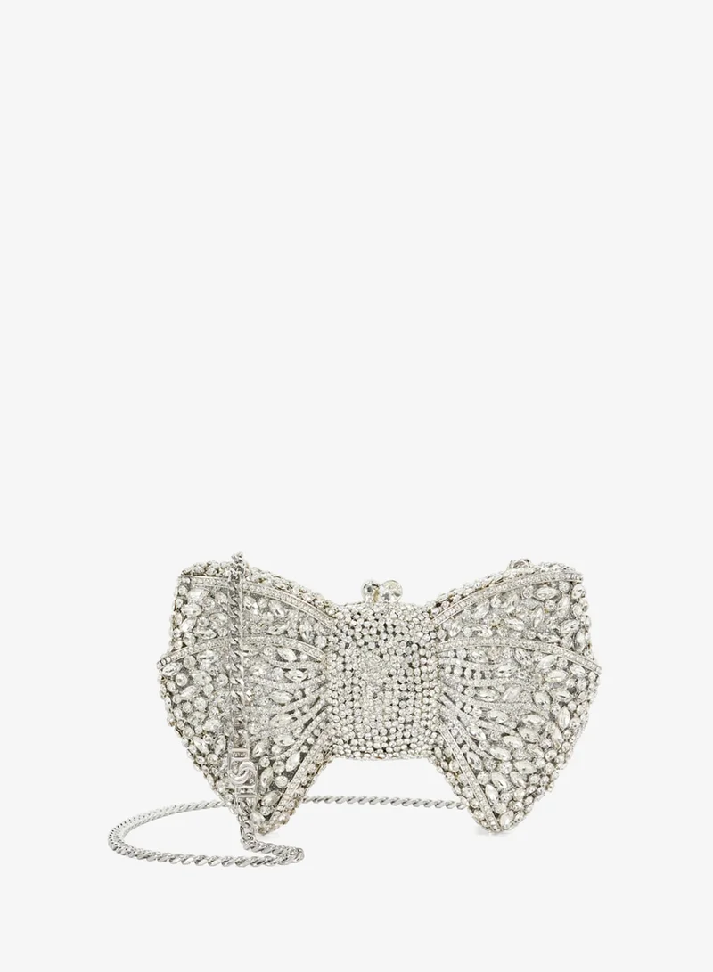 Embellished Bow Clutch Bag