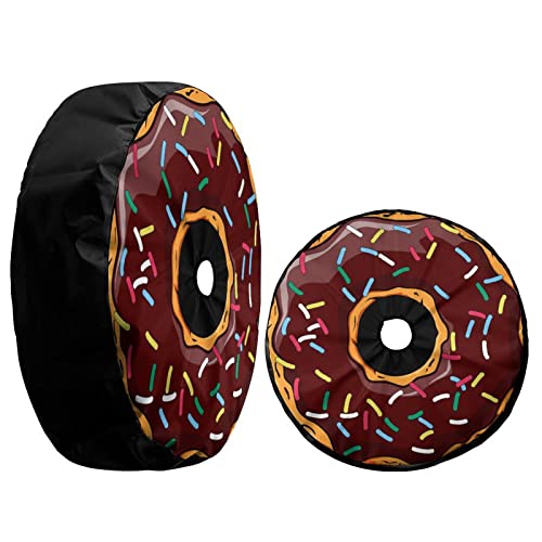 Foruidea Donut Spare Tire Cover with Backup Camera Hole Wheel Tire Cover Fit Trailer, RV, SUV and Many Vehicle 17inch - Image 3