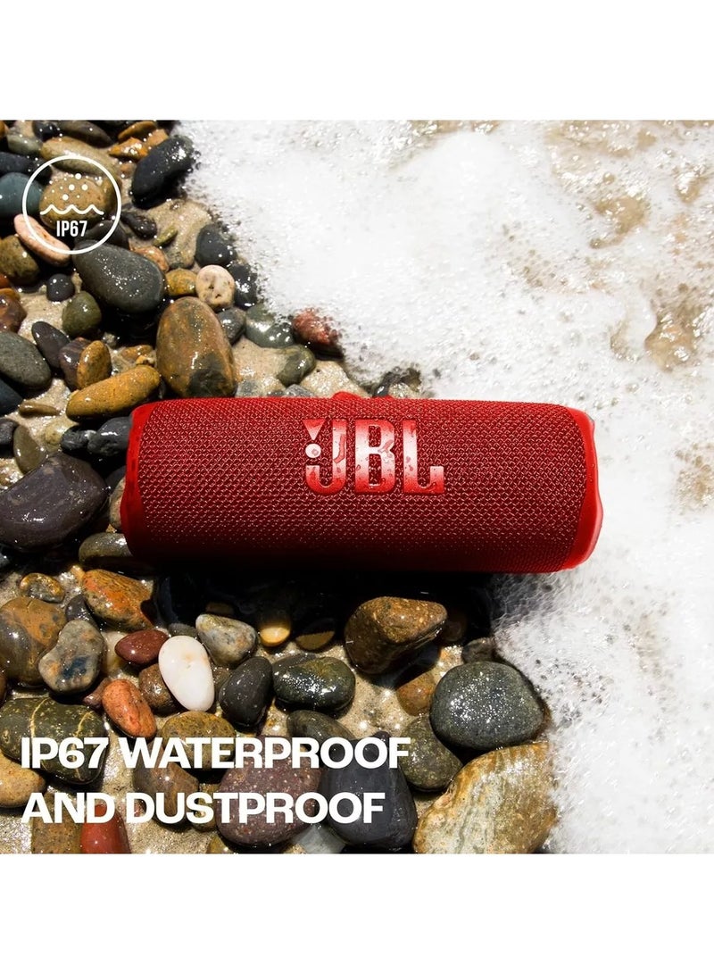 JBPL JBL Flip 6 Portable Bluetooth Speaker, Red - Image 5
