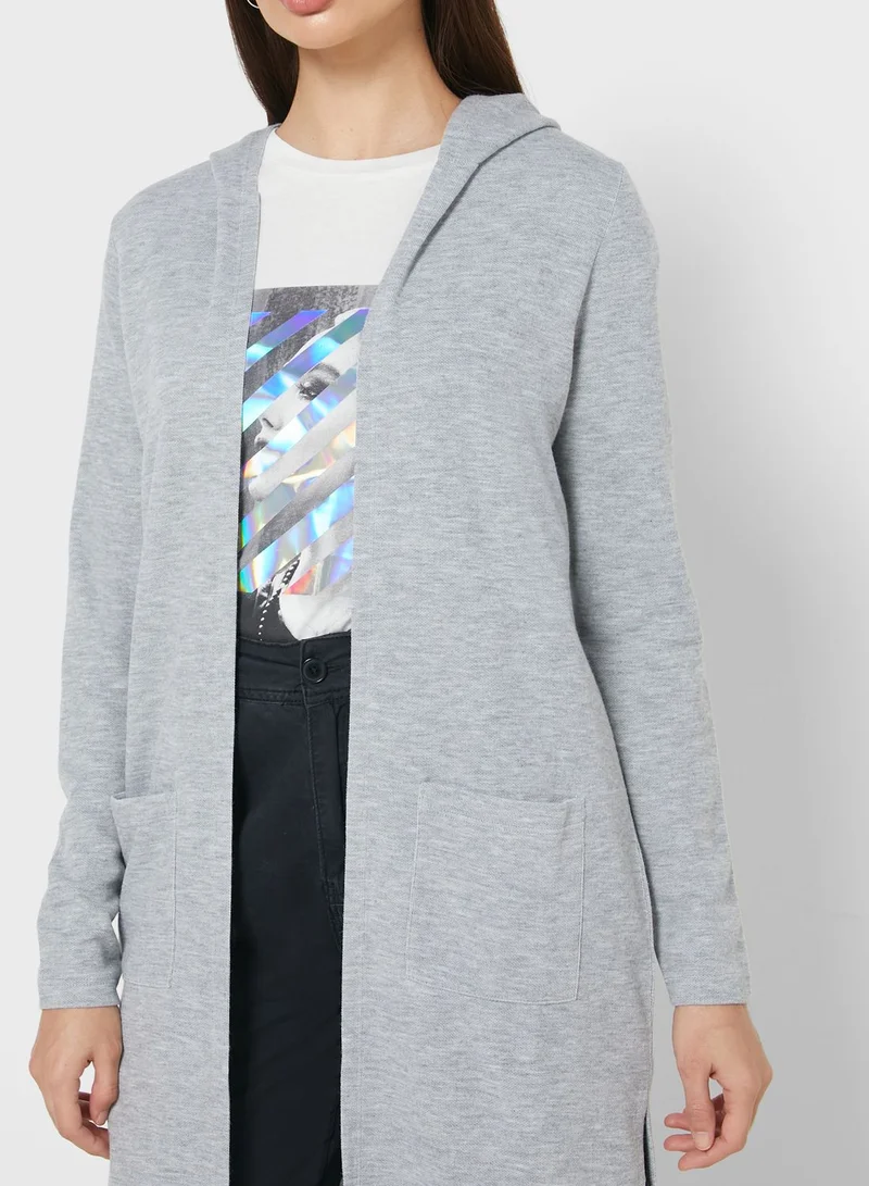 VERO MODA Longline Hooded Cardigan