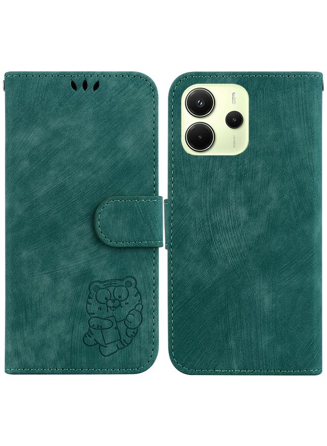 اس-توب جراب لهاتف Redmi Note 14 4G مقاس 164.84 مم من الجلد المنقوش بنمر صغير - Image 1