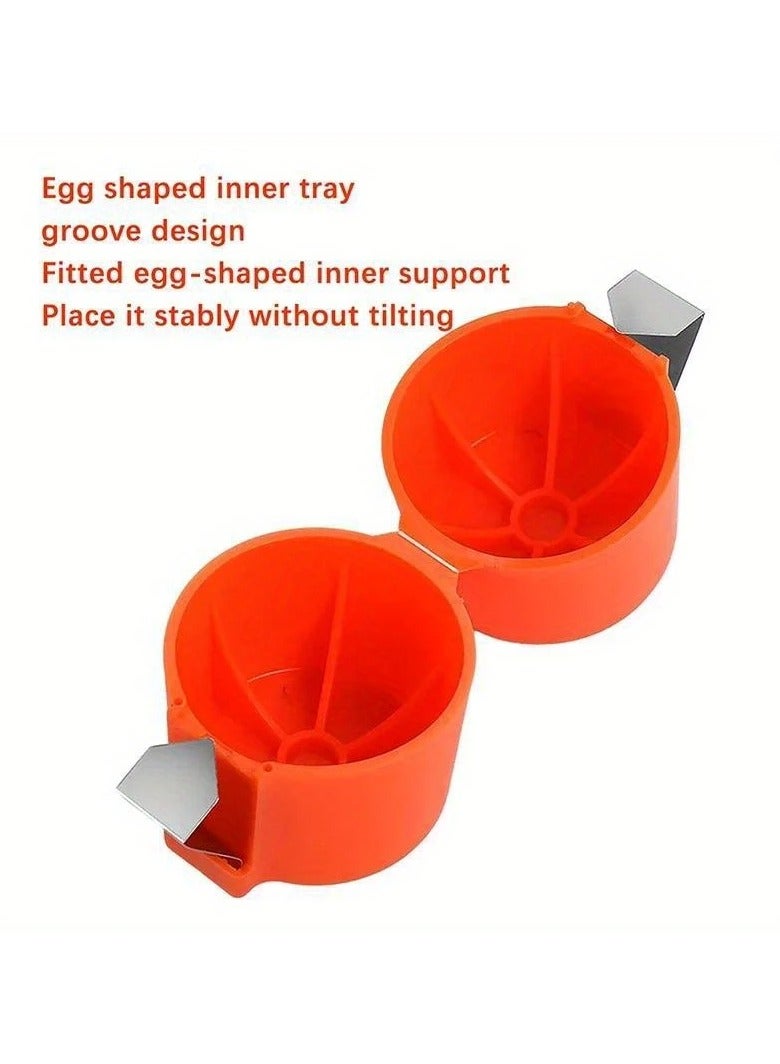 herseyburada 3pc Egg Shell Opener,New Egg Cracker for Raw Eggs, Hard Boiled Egg Peeler, Egg Peeler Tool, Stainless Steel Eggshell Breaker Egg Shell Cutter Kitchen Gadgets, Egg Separator Tool  - Image 4