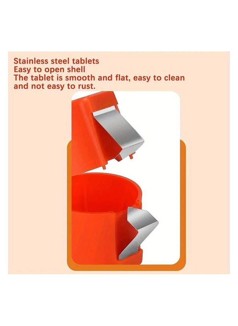 herseyburada 3pc Egg Shell Opener,New Egg Cracker for Raw Eggs, Hard Boiled Egg Peeler, Egg Peeler Tool, Stainless Steel Eggshell Breaker Egg Shell Cutter Kitchen Gadgets, Egg Separator Tool  - Image 5