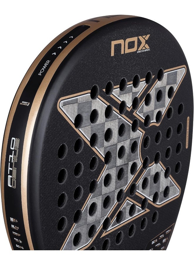 NOX AT10 Genius 18K Padel Racket by Agustín Tapia – 18K Carbon Surface, Balanced Power & Precision Control - Image 4