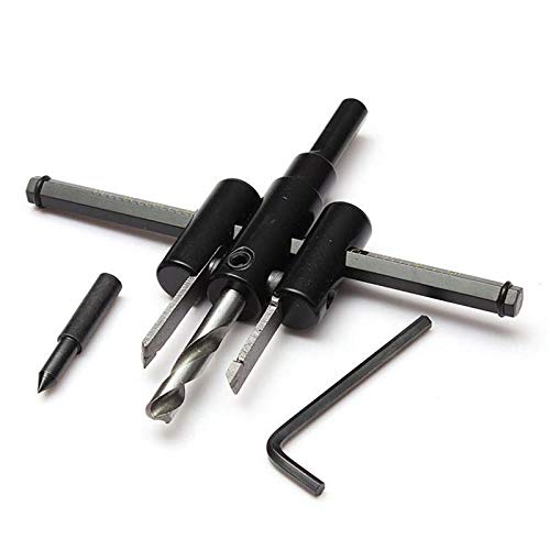 Leeby Adjustable Metal Wood Drywall Circle Hole Saw Drill Bit Cutter Kit Power Tool Set  - Image 4