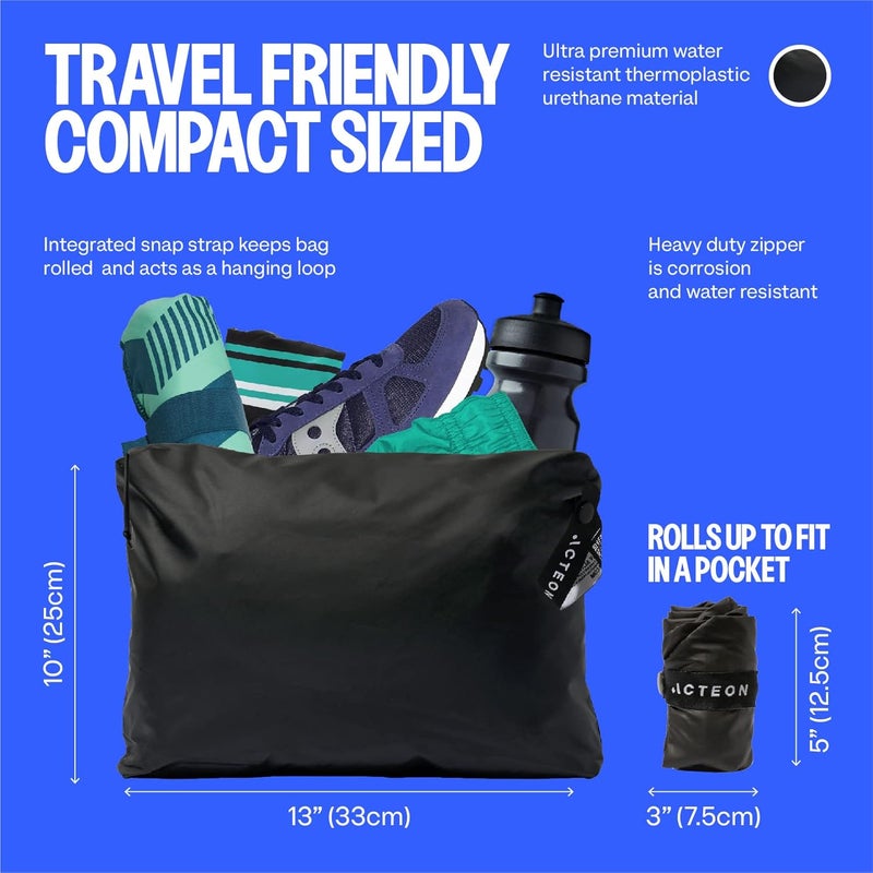 Acteon Wet Dry Gym Bag, Large Travel Water-Resistant Swimsuit & Clothes Organizer, Foldable Pocket Sized Pool, Beach Workout Bags, Fit for Men, Women, Swim, Shoes & Towels, Toiletries, Dirty Laundry - Image 3