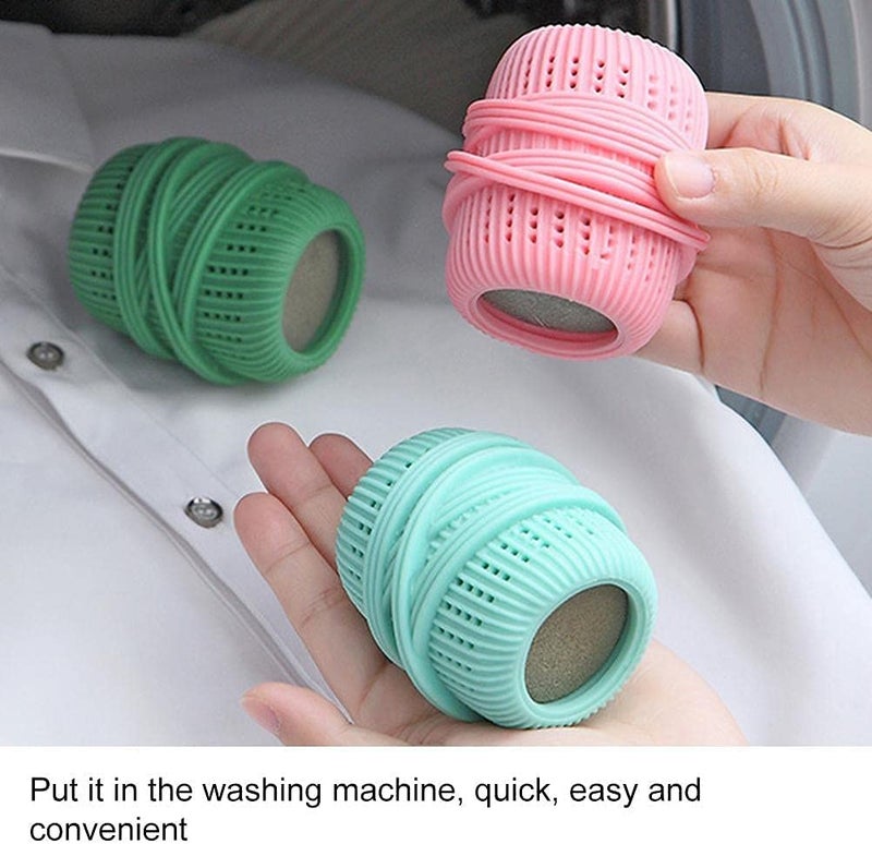 Leeonz كرات غسيل ليونز المميزة صديقة البيئة كرات غسيل طبيعية بديلة للمنظفات قابلة لإعادة الاستخدام مضادة للحساسية صديقة للبيئة كرات غسيل سيليكون خضراء 1 قطعة - Image 2