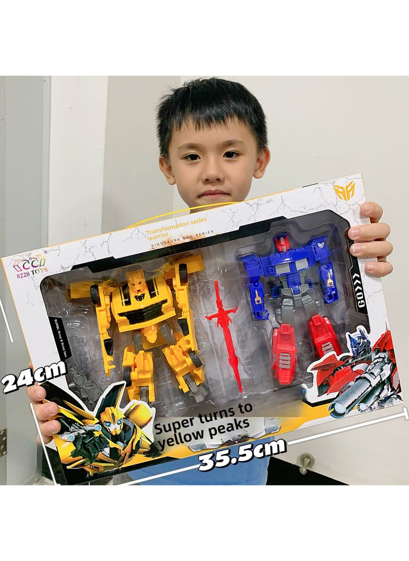 Arabest Transforming Robot Bumblebee Action Figure Toy for Boys 4042 Hornet Optimus combination 