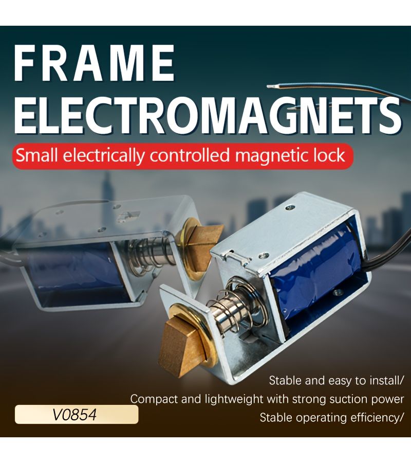 12V DC Electromagnetic Tilt Tongue Lock Model V0854 Compact Cabinet Access Lock - Image 4