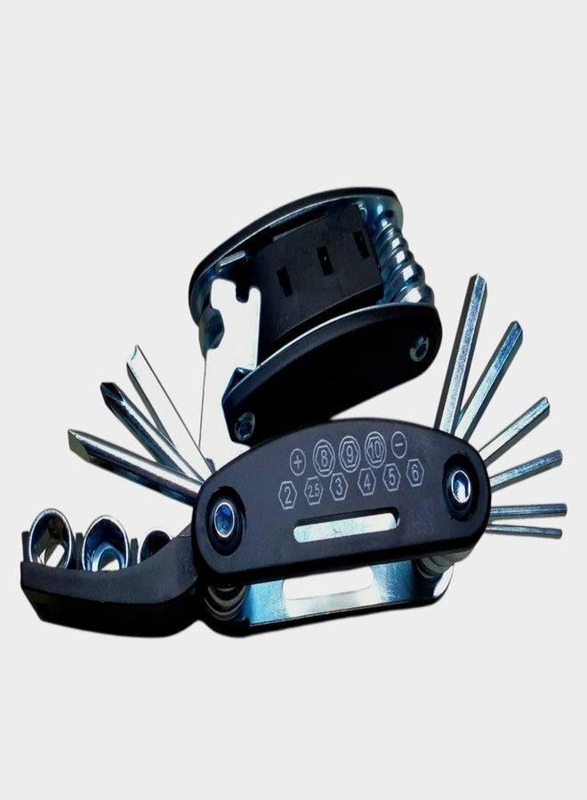 CYIDER 16-in-1 Bicycle Repair Tool Kit | Compact Foldable Cycle Toolkit for Men | Allen Key, Spoke Wrench, Screwdrivers, Sockets | MTB & Road Bike Accessories Set - Image 5
