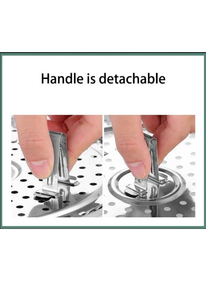 JUGTE Vegetable Steamer Basket Premium Stainless Steel Veggie Steamer Basket Folding Expandable Steamers to Fits Various Size Pot Stainless Steel Vegetable Steamer Basket - Adjustable & Collapsible Design (27 CM) - Image 4