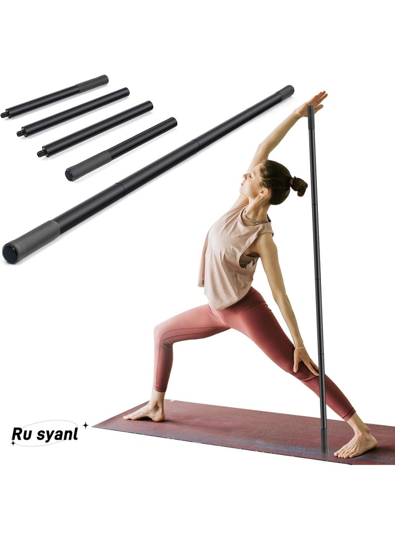 Nariele Yoga Stick - 1.5m Exercise Stick for Mobility, Stretching Stick with Non-Slip Ends, Exercise Dowel for Pilates, Balance Pole and Stretch Bar for Stretching Equipment - Image 1