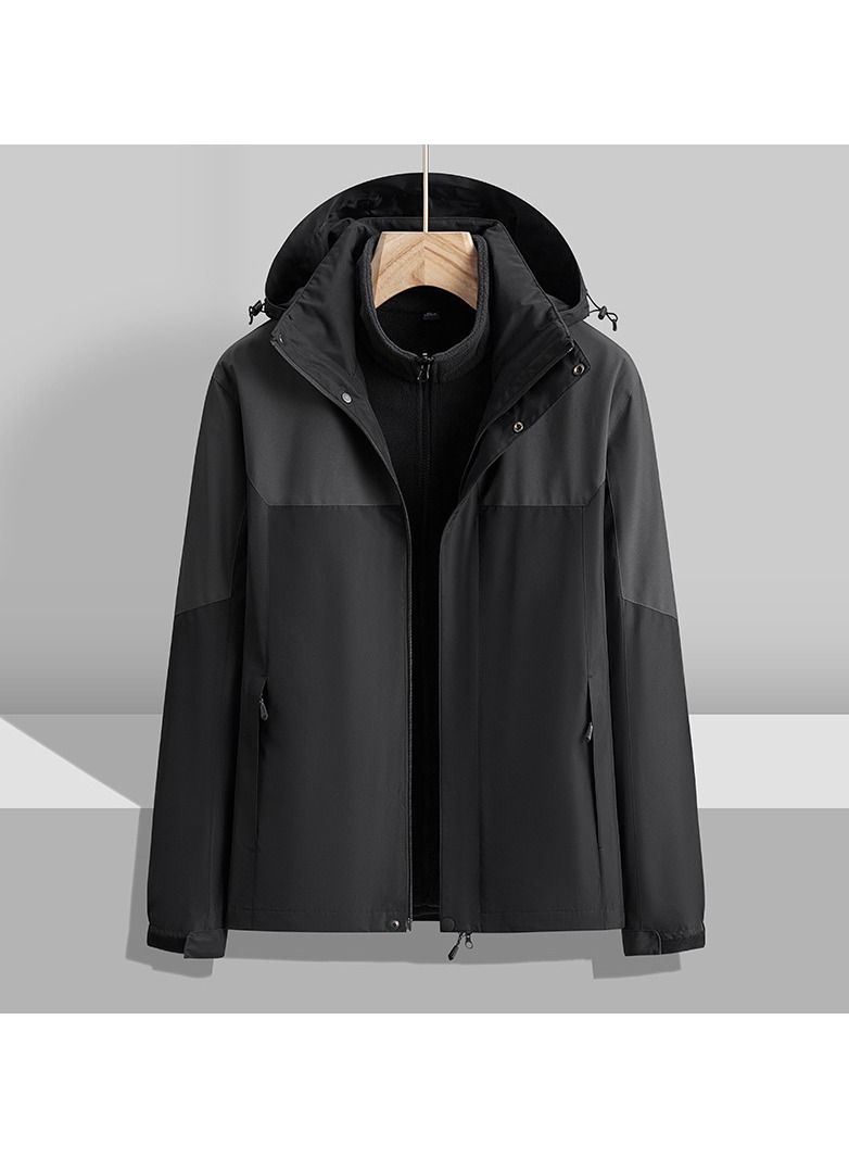 Loquat Three-in-one Detachable Two-piece Hood Waterproof Overcoat  - Image 1