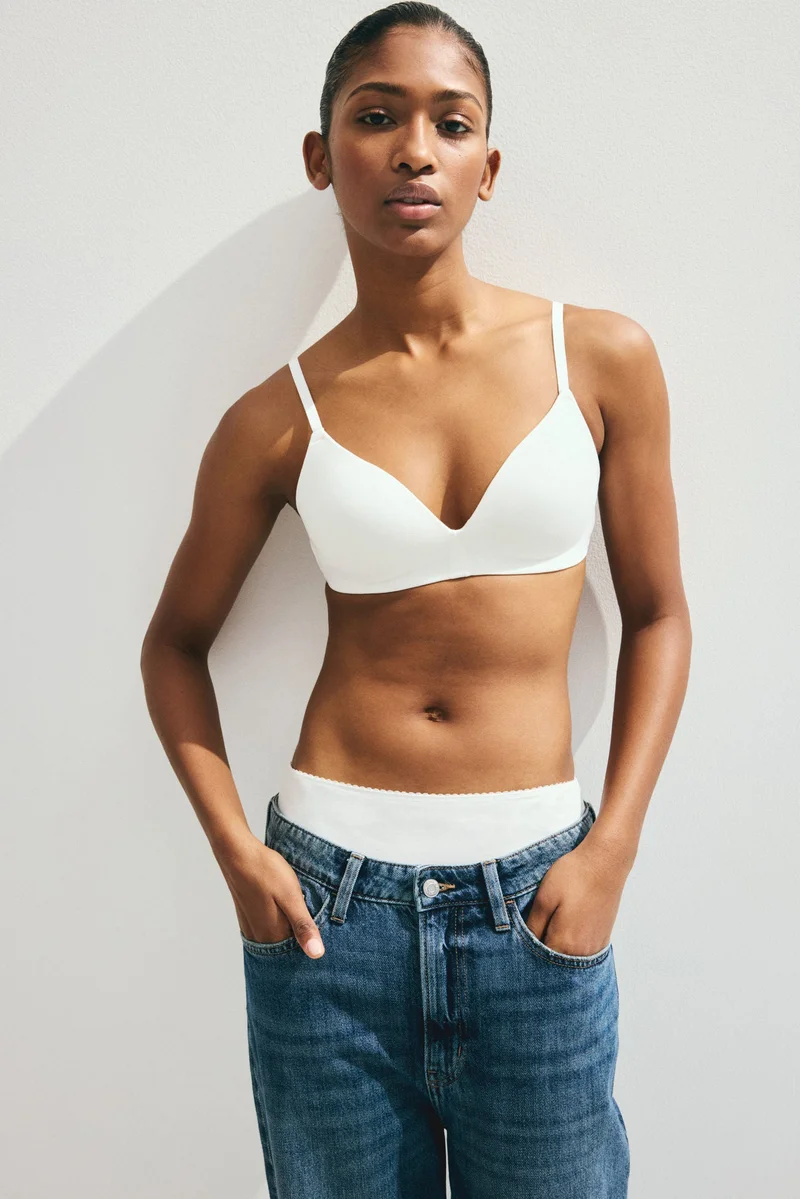 H&M 2-pack padded non-wired cotton bras