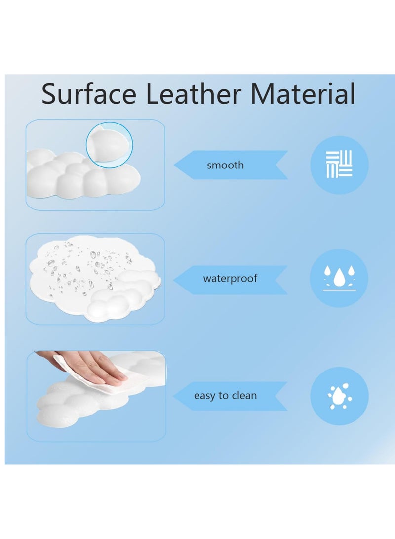 Rock Pow Cloud Mouse Pad with Wrist Rest Cloud Keyboard Wrist Rest Mouse Pad Wrist Support Ergonomic Keyboard Mouse Wrist Support - Image 4