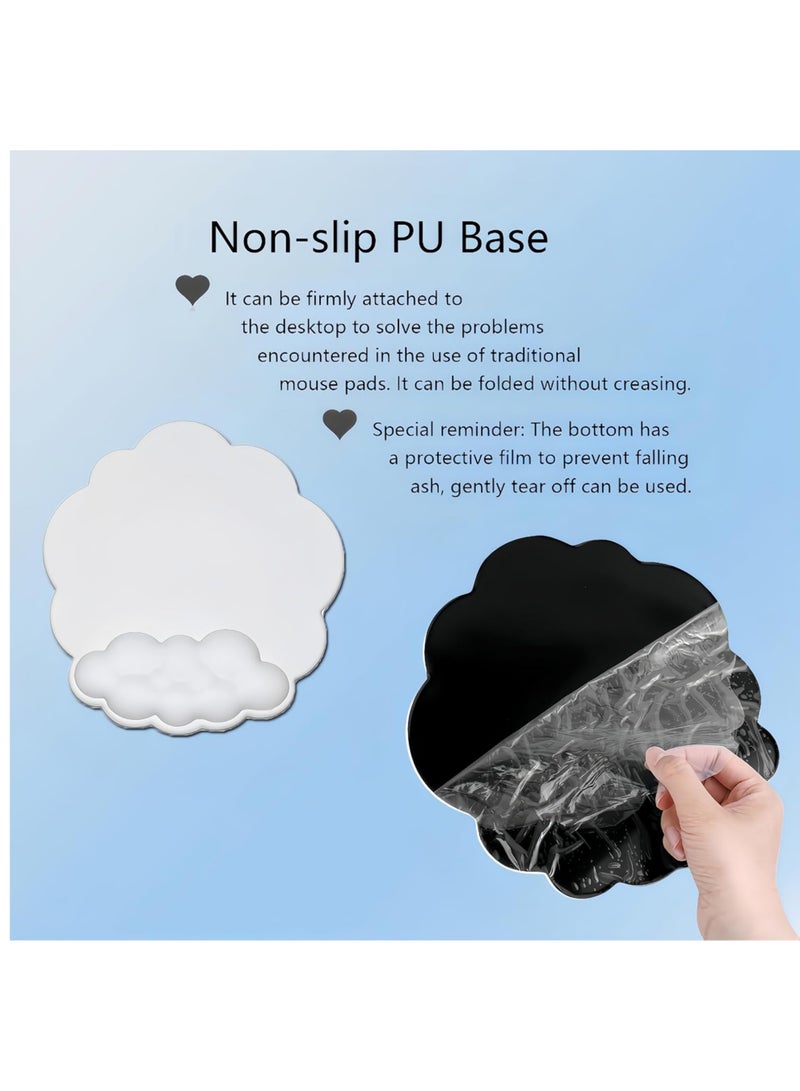 Rock Pow Cloud Mouse Pad with Wrist Rest Cloud Keyboard Wrist Rest Mouse Pad Wrist Support Ergonomic Keyboard Mouse Wrist Support - Image 3