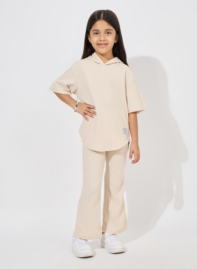 Styli Waffle Knit Oversized Hooded Top & Pants Set  - Image 1