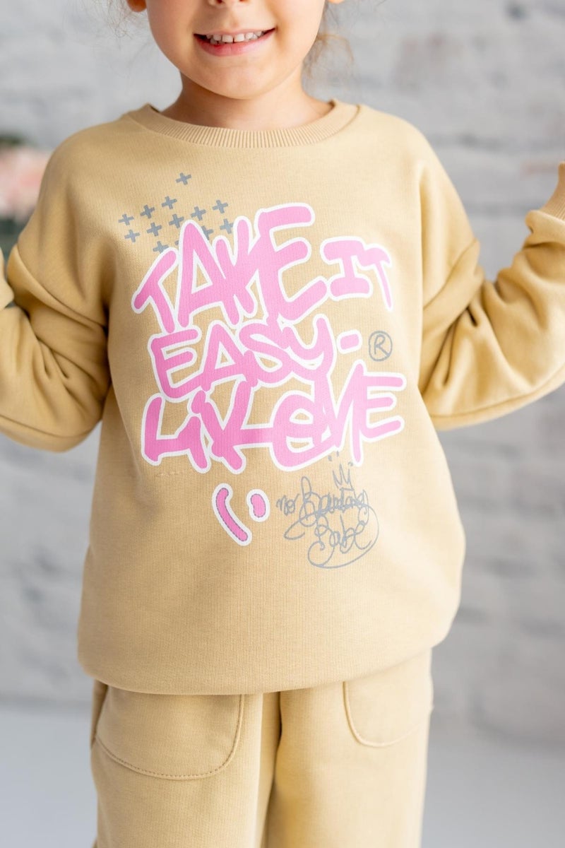 Zeyland Girl Pink Text Printed Sweatshirt  - Image 2