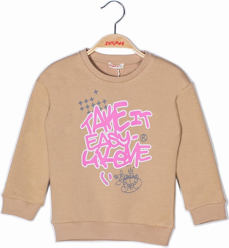 Zeyland Girl Pink Text Printed Sweatshirt  - Image 3