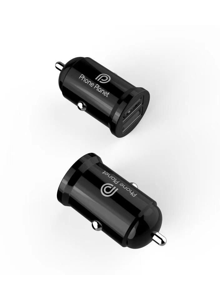 فون بلانيت شاحن سريع للسيارة بمنفذي USB  وبقدرة بمنفذيْ USB أسود  أسود - Image 2