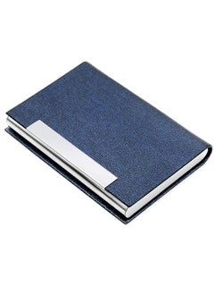 Generic Padike Business Card Holder, Business Card Case Professional PU Leather & Stainless Steel Multi Card Case,Business Card Holder Wallet Credit Card ID Case/Holder for Men & Women. (Blue)  - Image 1