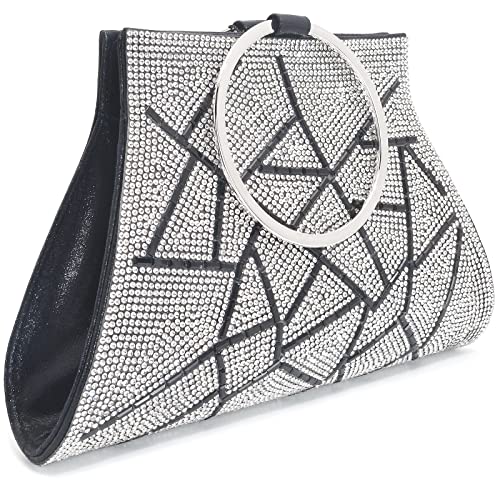 MOSSMON Crystal Clutch Purses Bride and Bridesmaid Handbag Elegant Wristlet Evening Bag for Women - Image 1