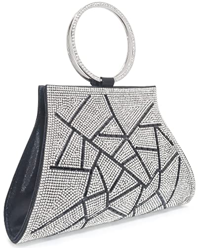 MOSSMON Crystal Clutch Purses Bride and Bridesmaid Handbag Elegant Wristlet Evening Bag for Women - Image 2